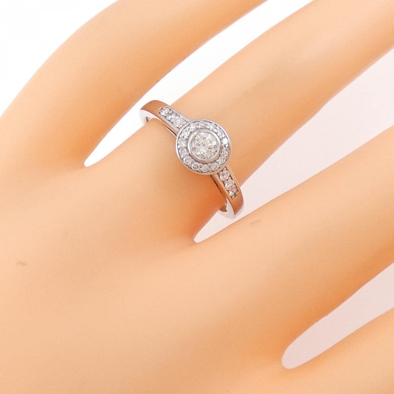 K18WG ダイヤモンド リング 0.34CT
