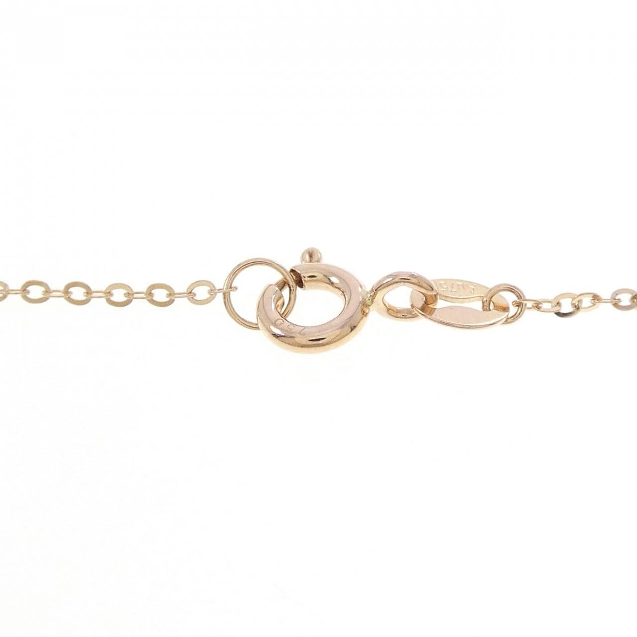 750PG クローバー ダイヤモンド ブレスレット 0.03CT