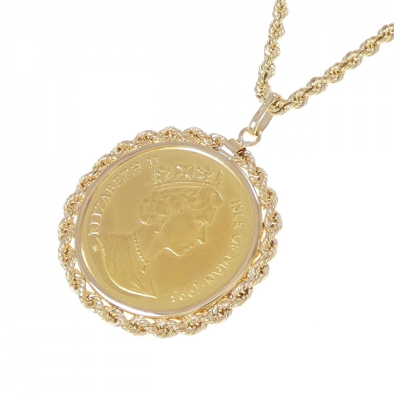 K18YG(枠)/18KTYG コイン ネックレス