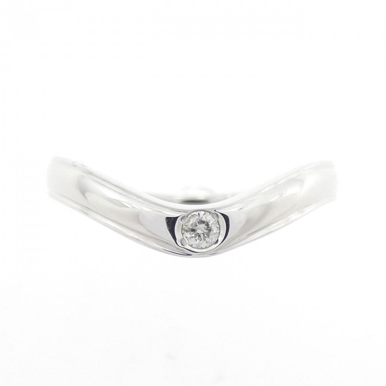 K18WG solitaire Diamond ring 0.03CT