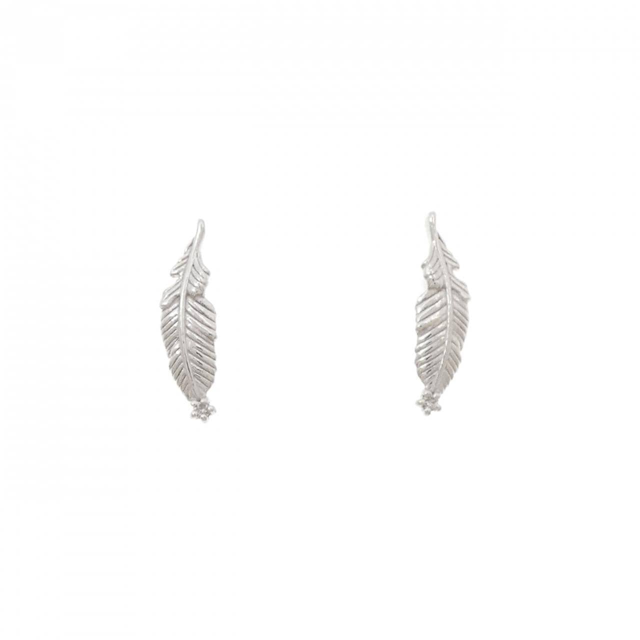 アガット ダイヤモンド ピアス 0.008CT