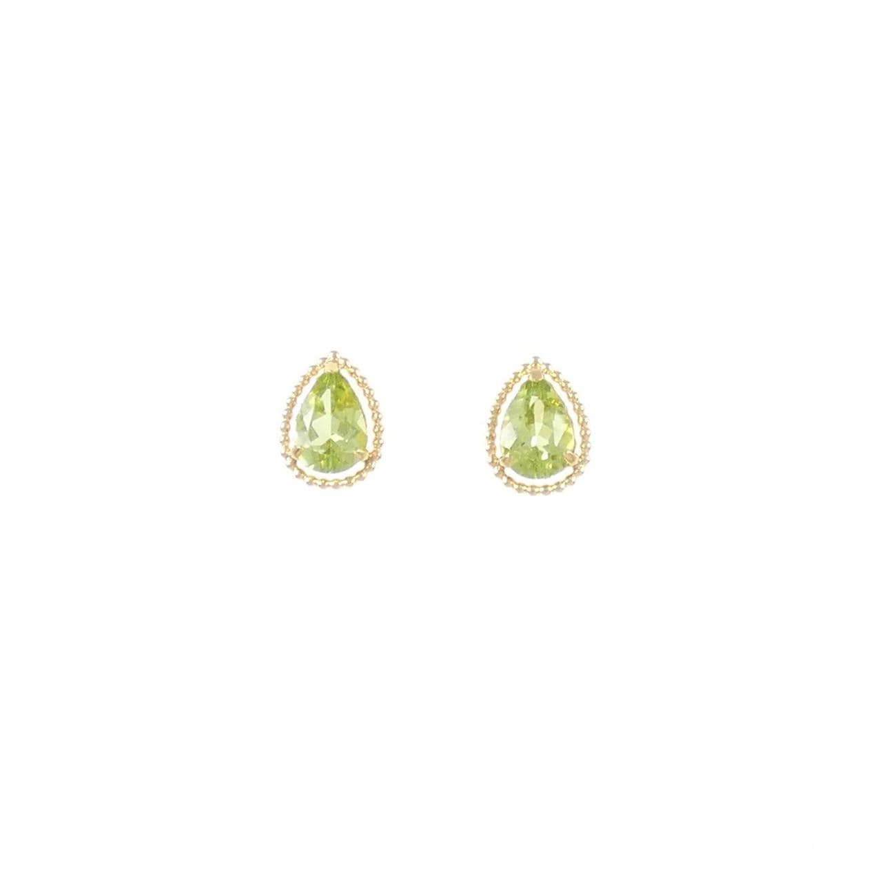 K18YG Peridot earrings