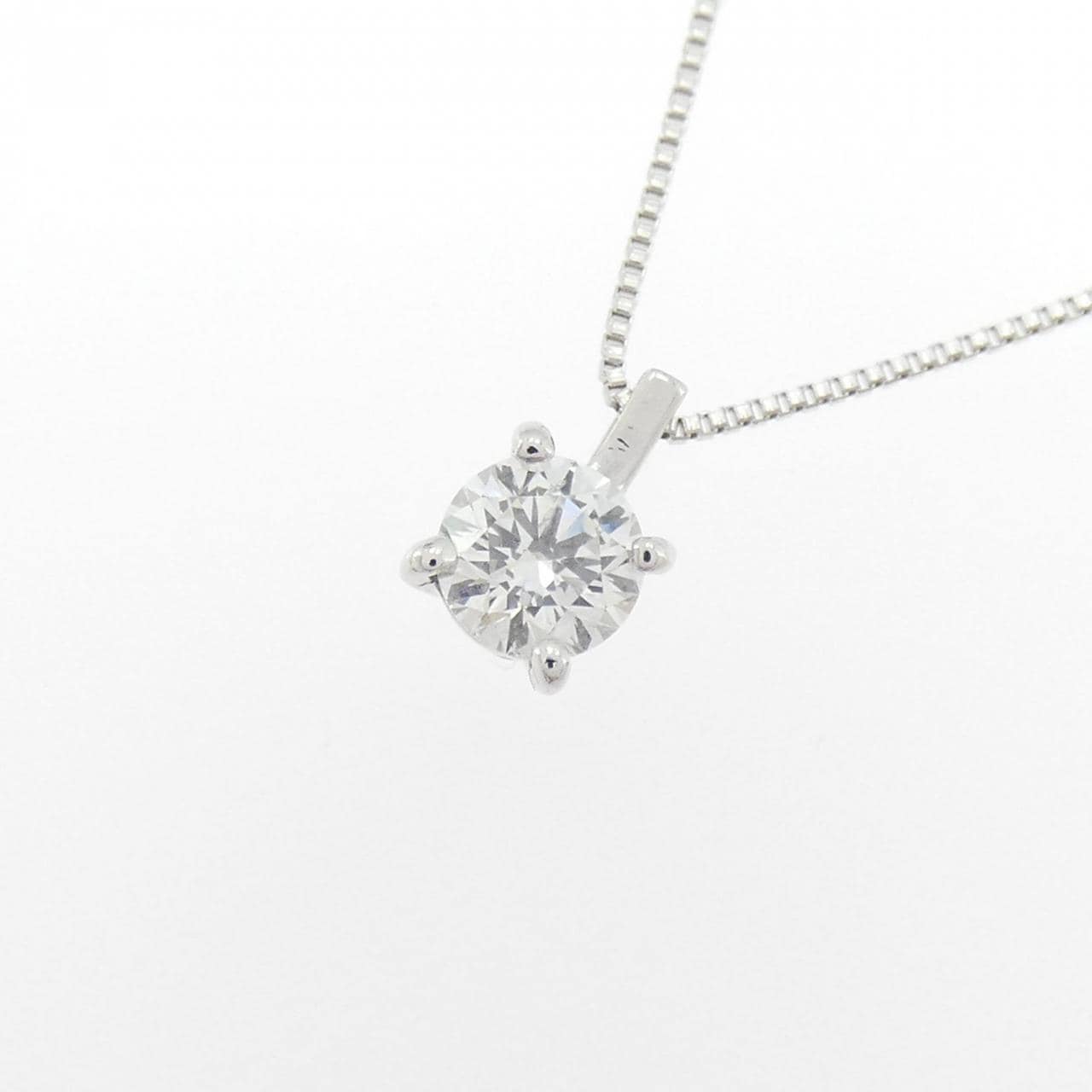 K18WG ダイヤモンド ネックレス 0.313CT F SI2 3EXT H&C