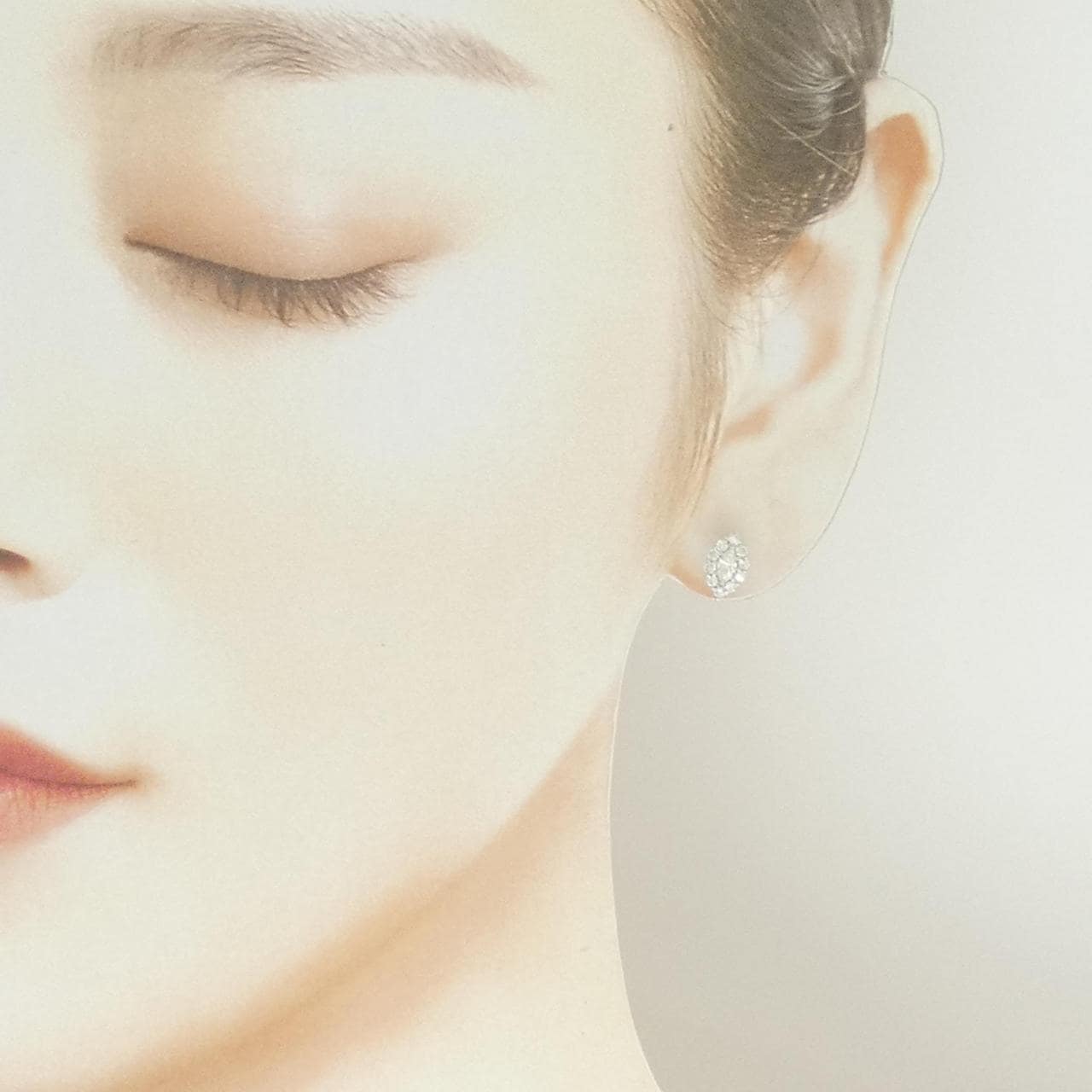 K18WG ダイヤモンド ピアス 0.50CT