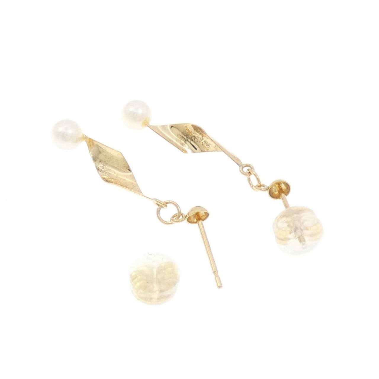 K18YG 淡水パール ピアス 4mm