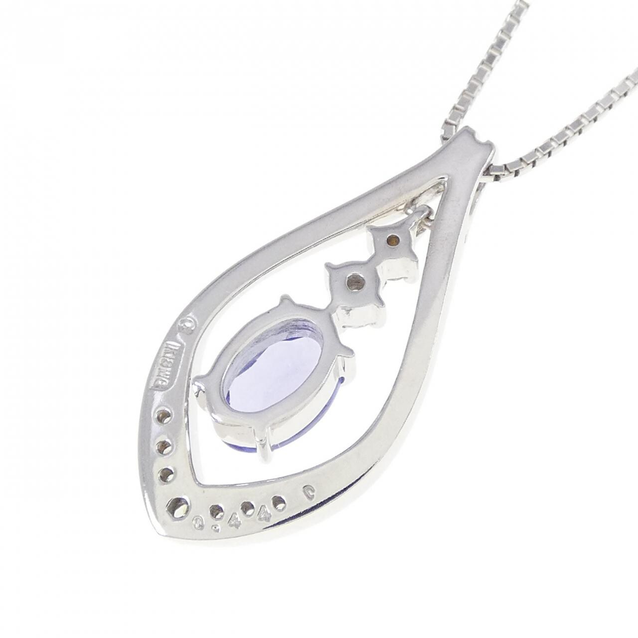 K18WG タンザナイト ネックレス 0.44CT