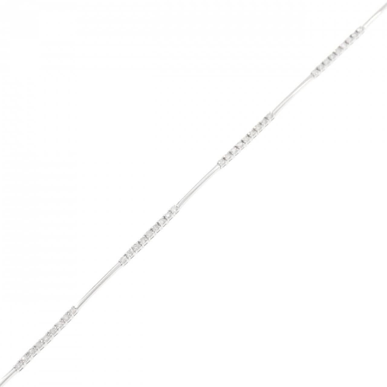K18WG ダイヤモンド ブレスレット 1.00CT
