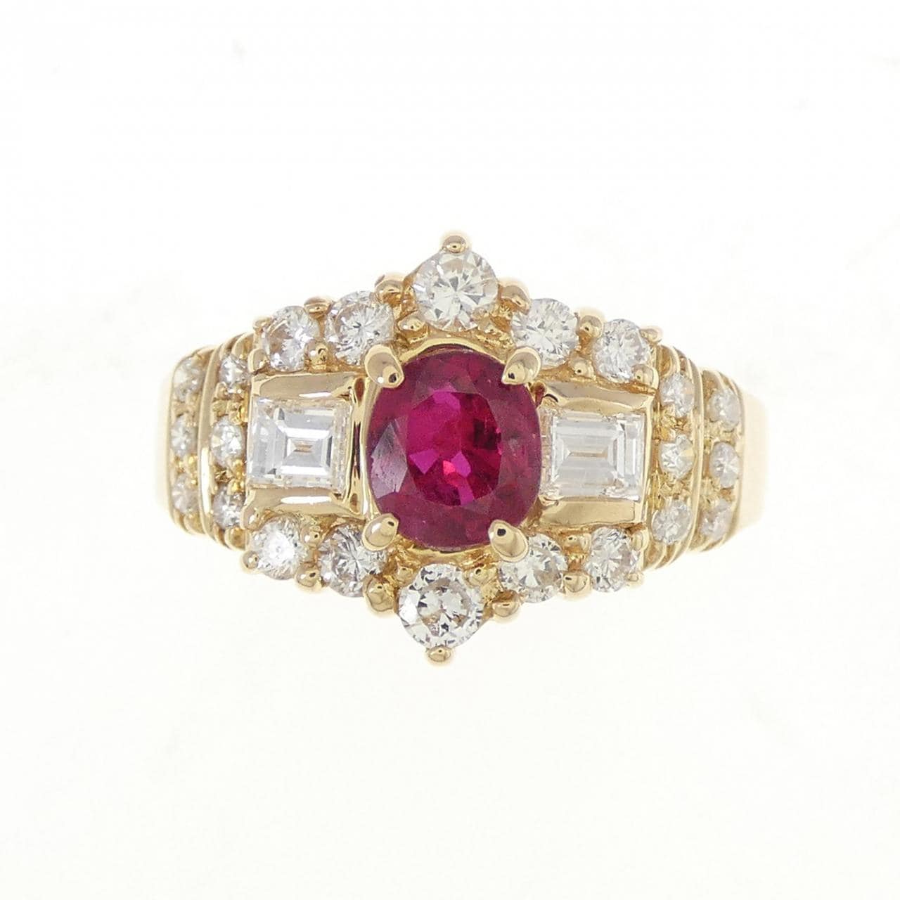 K18YG Ruby Ring 0.77CT