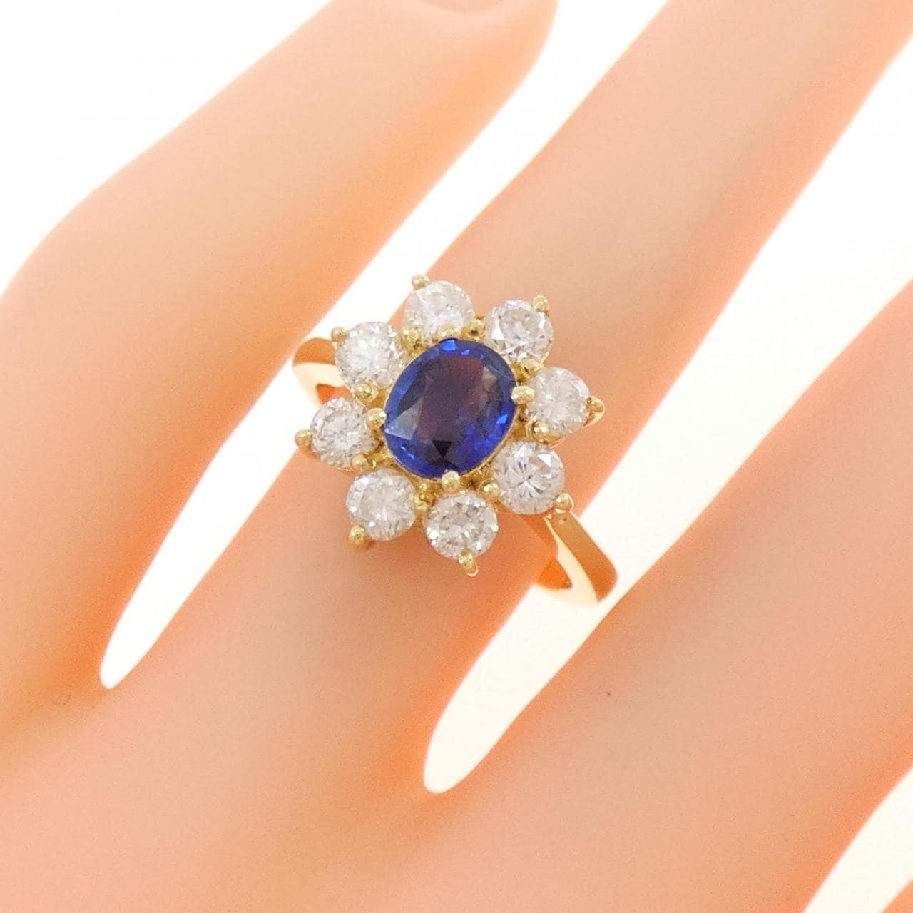 K18YG sapphire ring 0.80CT