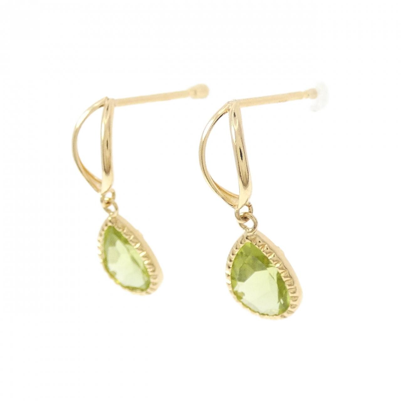 [BRAND NEW] K18YG Peridot earrings