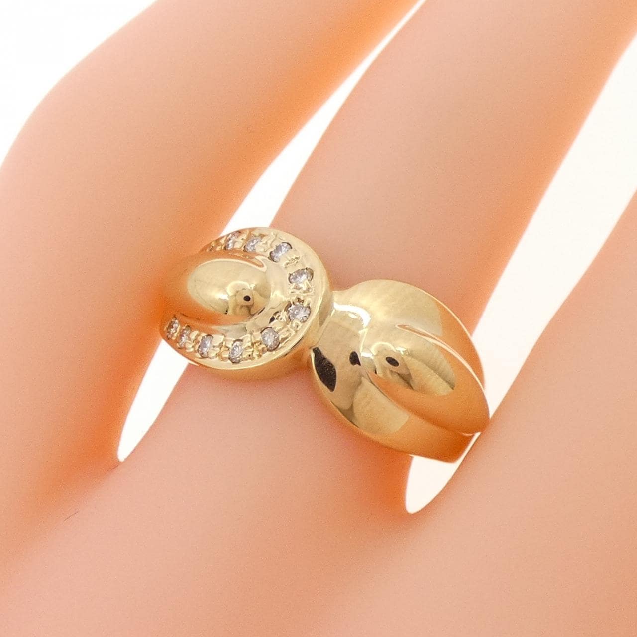 K18YG ダイヤモンド リング 0.08CT