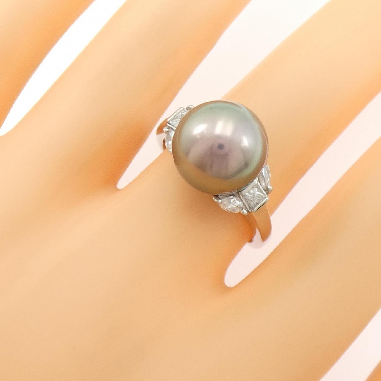 PT900 黒蝶パール リング 11.6mm