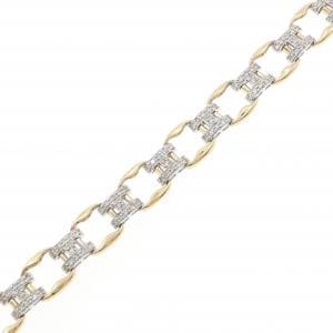 K18YG/K18WG ダイヤモンド ブレスレット 1.00CT