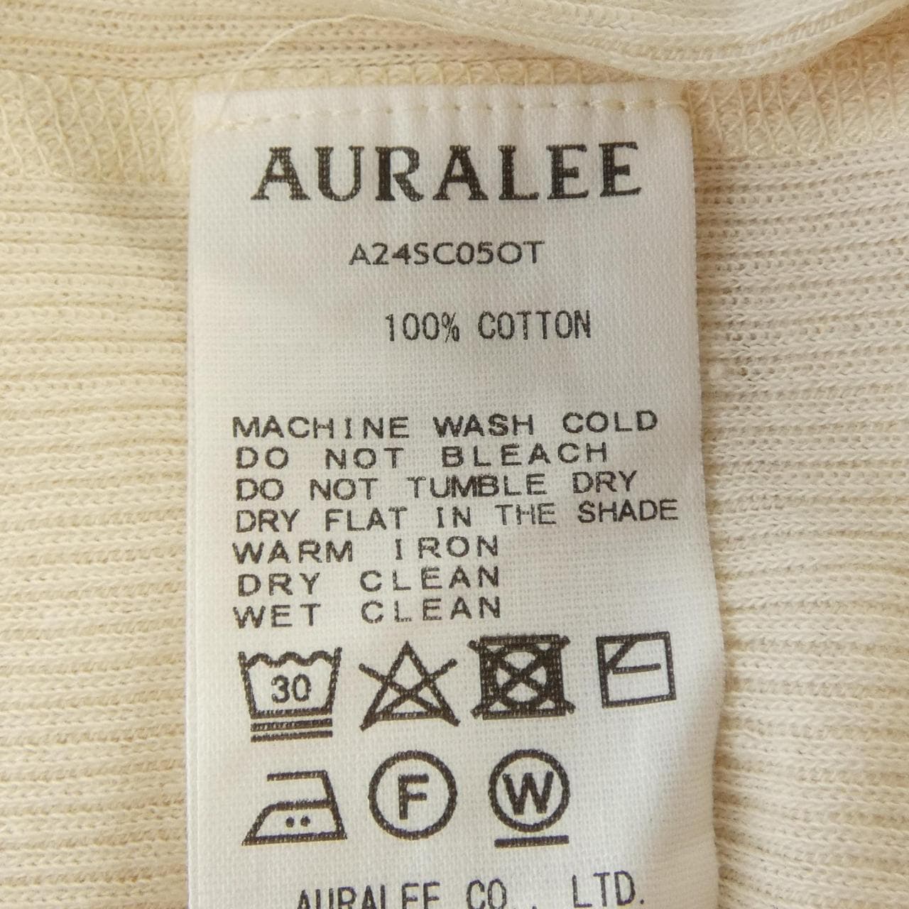 オーラリー AURALEE A24SC05OT キャミソール