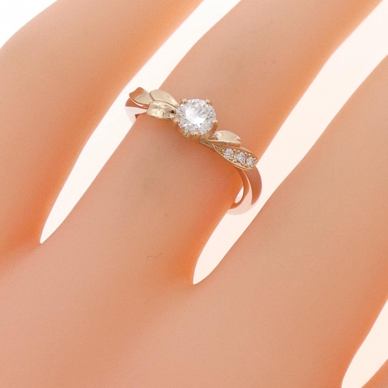 PT950/K18PG ダイヤモンド リング 0.250CT F VS1 3EXT H＆C