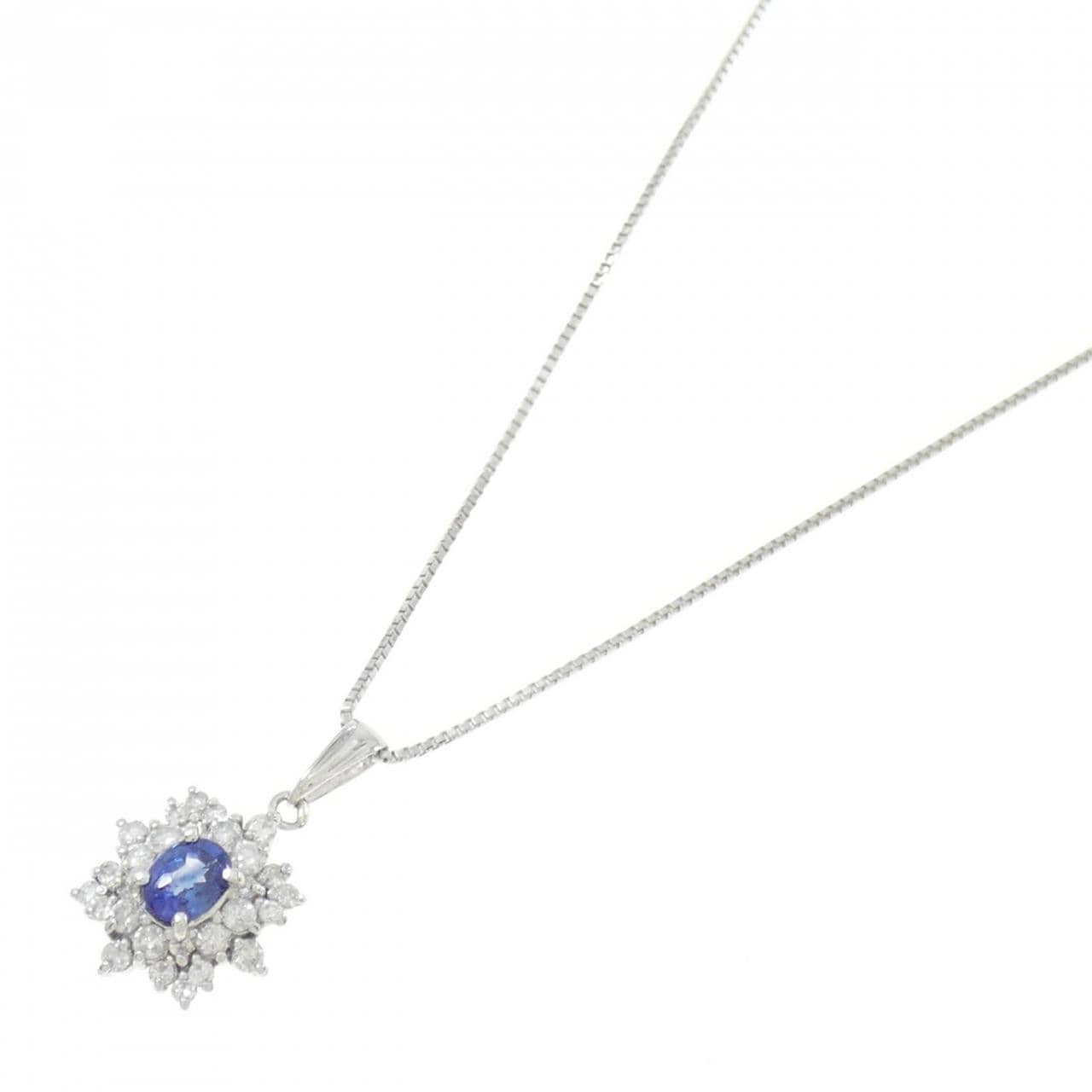 PT サファイヤ ネックレス 0.30CT