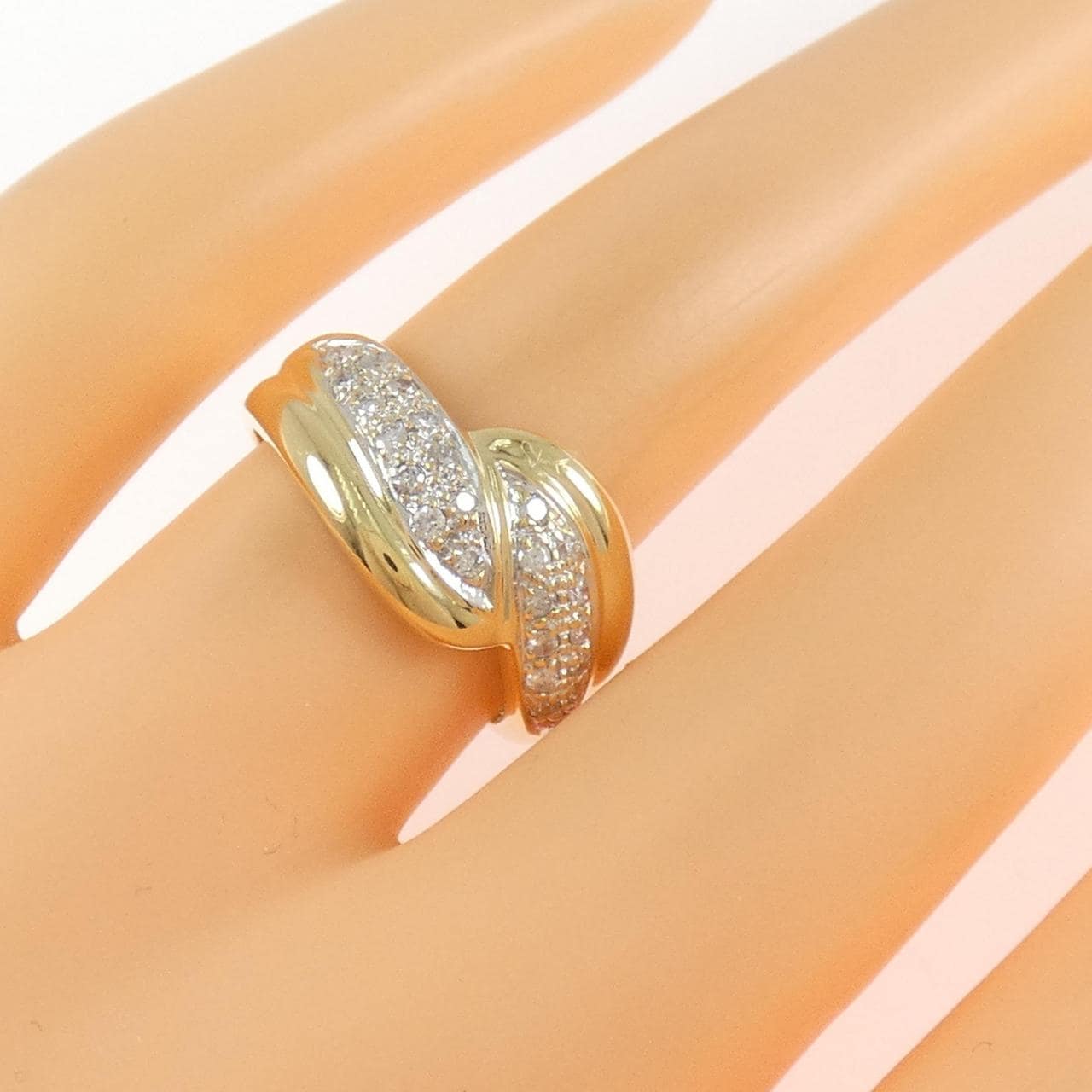 K18YG/K18WG ダイヤモンド リング 0.25CT