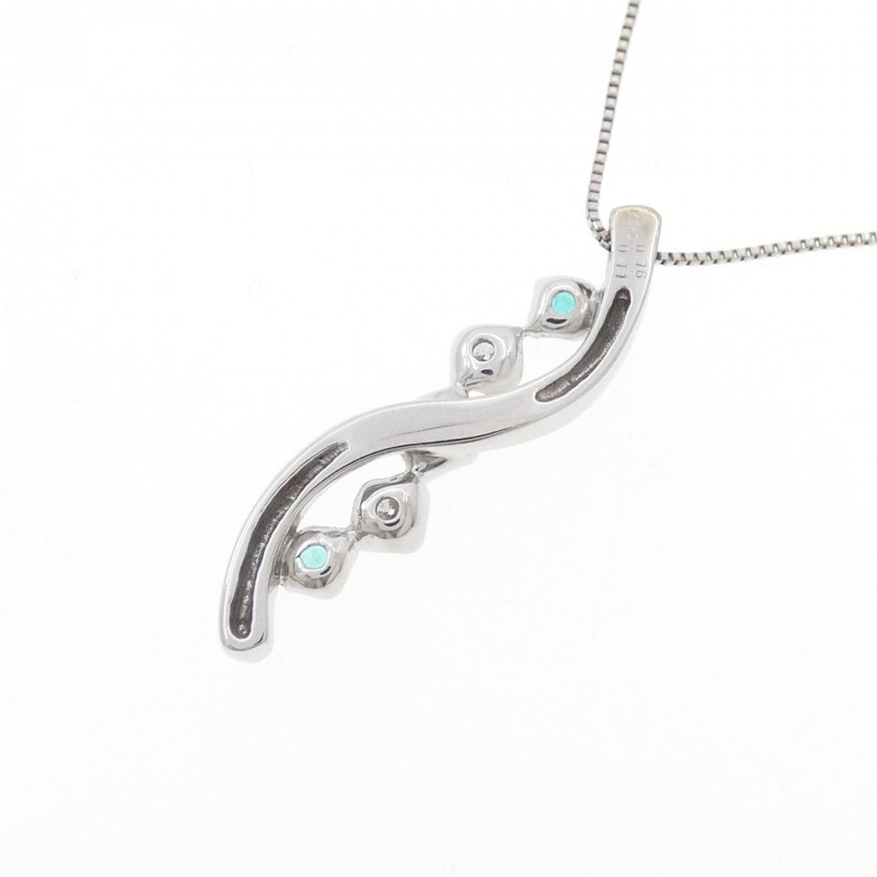 K18WG パライバトルマリン ネックレス 0.16CT