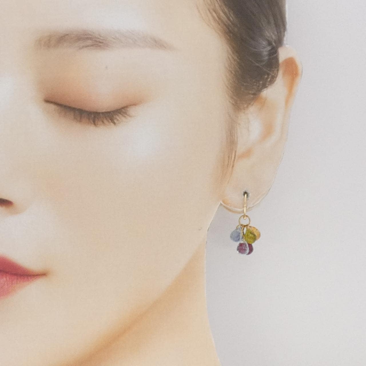 TIFFANY彩色寶石耳環