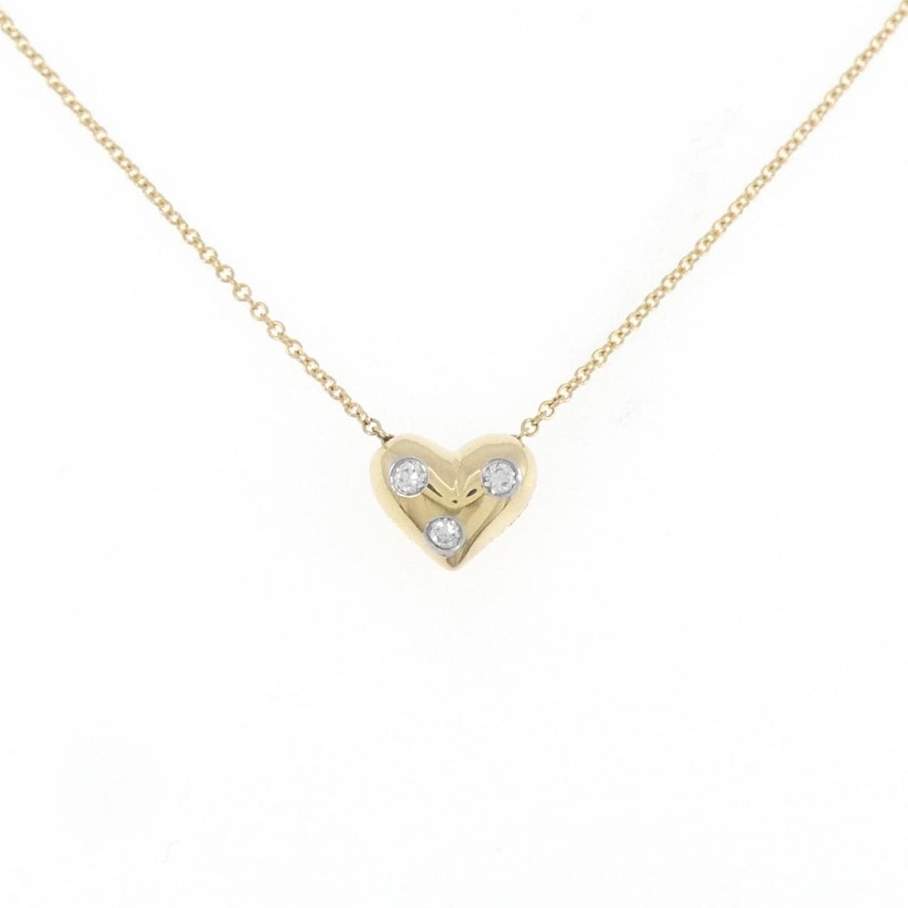 TIFFANY dots pinched heart necklace