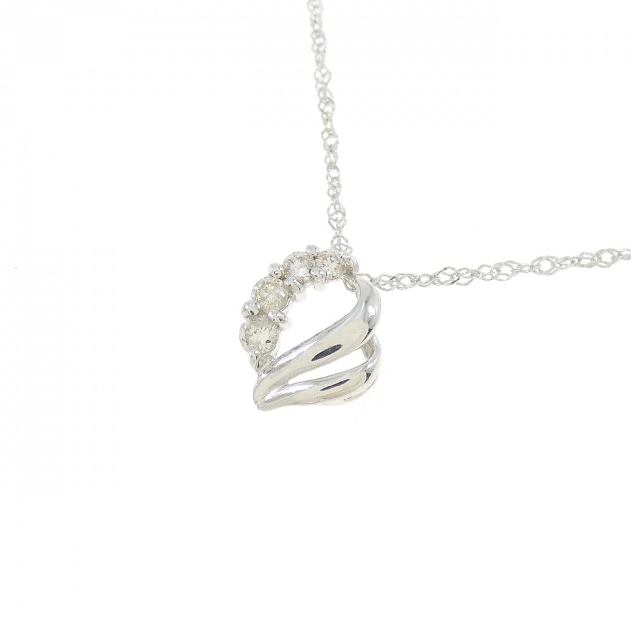 K18WG Diamond necklace