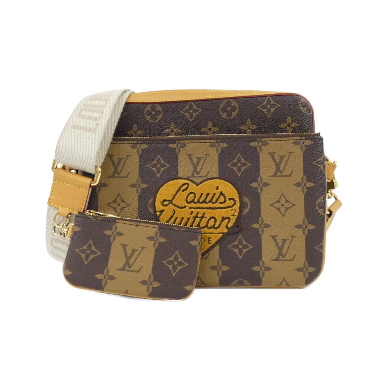 LOUIS VUITTON Monogram条纹（LV Squared）三重邮差包 M45965 单肩包