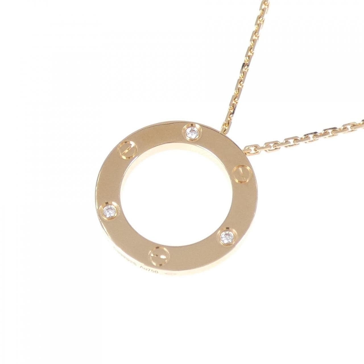 カルティエ ラブネックレス ハーフダイヤ ネックレス