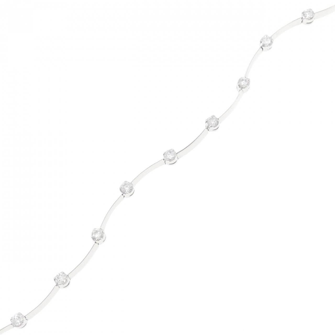 K18WG ダイヤモンド ブレスレット 0.96CT