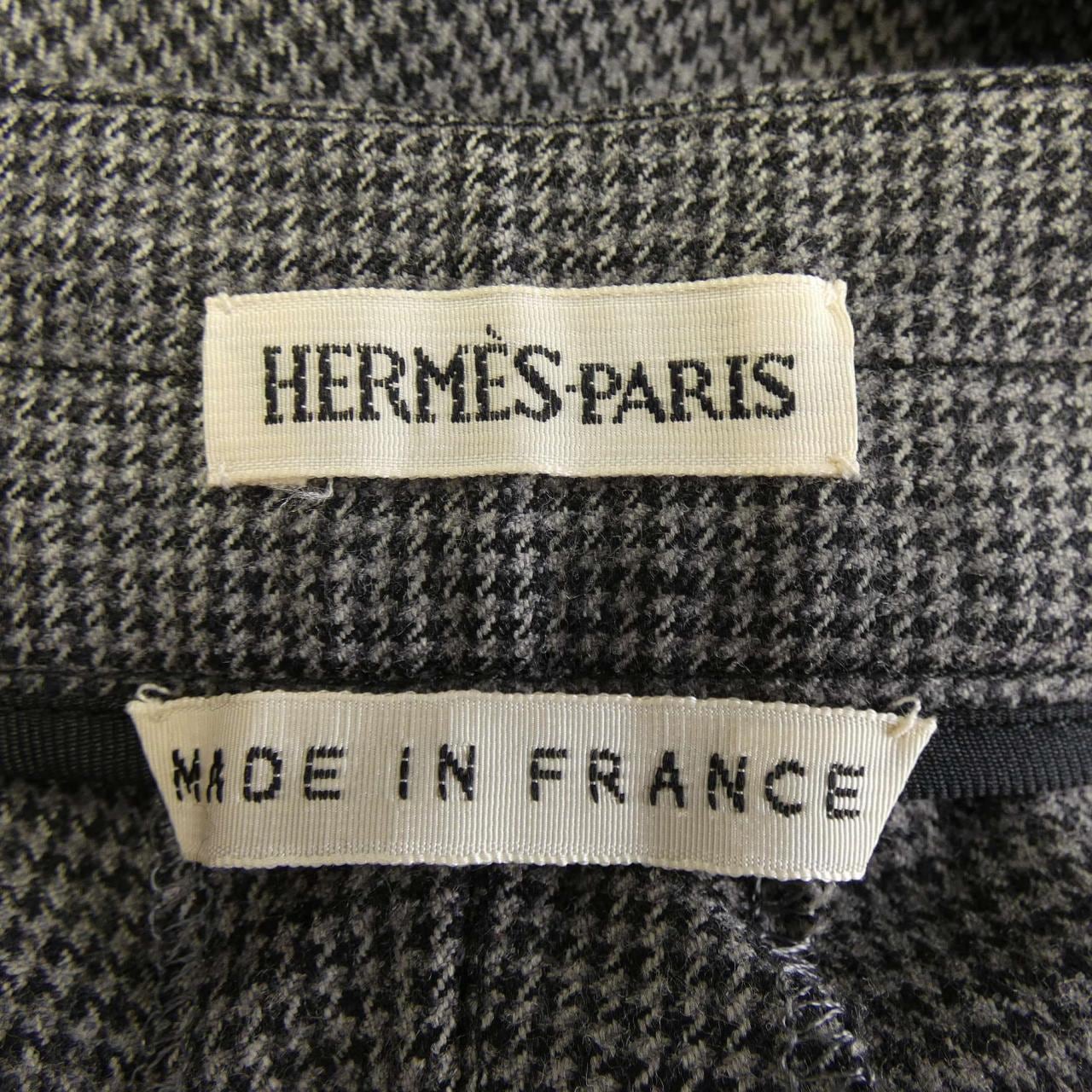 【ヴィンテージ】エルメス HERMES Hボタン ダブルサイドジップ パンツ