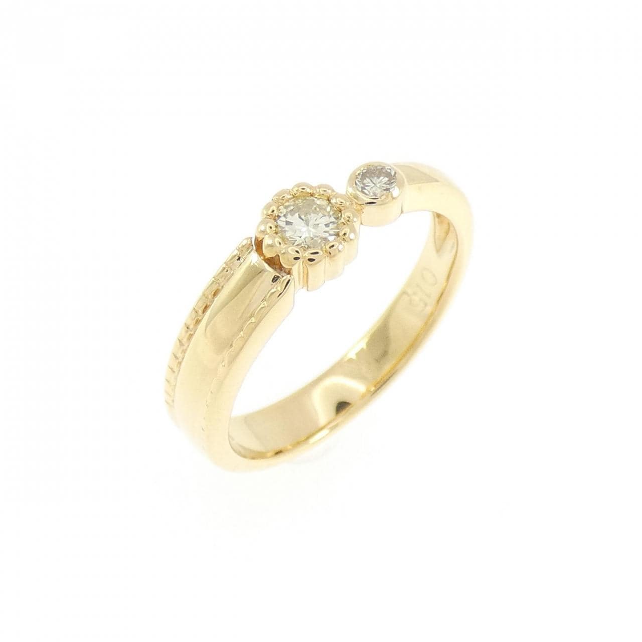 K18YG ダイヤモンド ピンキーリング 0.15CT
