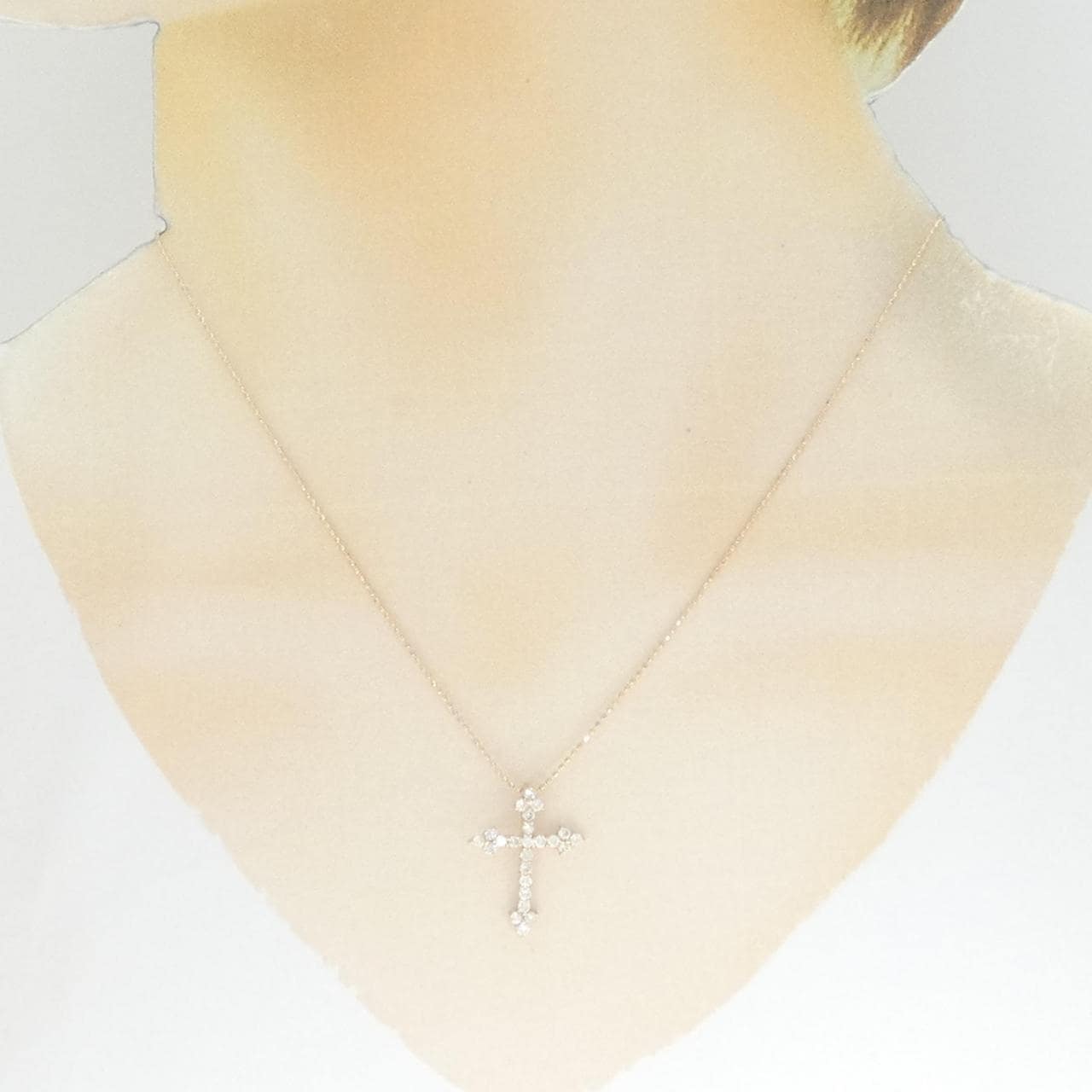 K18PG/750PG ダイヤモンド ネックレス 0.50CT