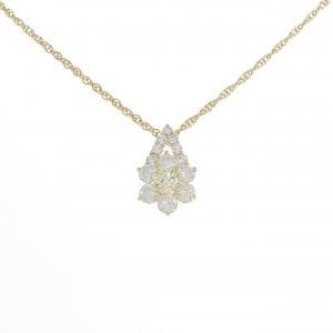 K18YG フラワー ダイヤモンド ネックレス 2.05CT