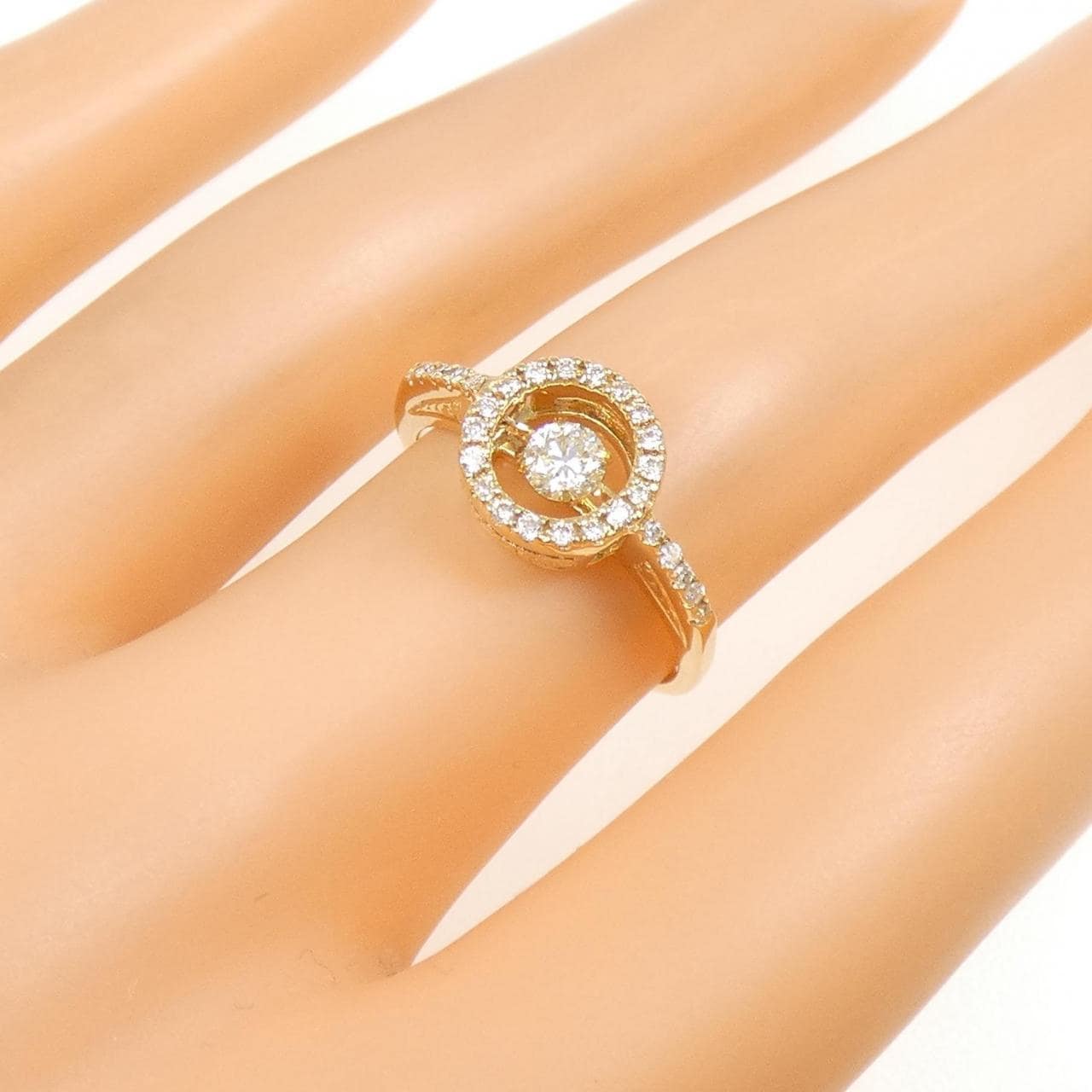 K18YG ダイヤモンド リング 0.18CT