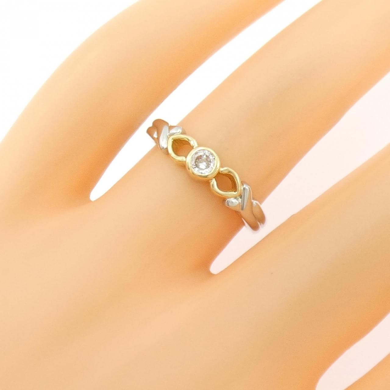 PT850/K18YG ダイヤモンド リング 0.08CT