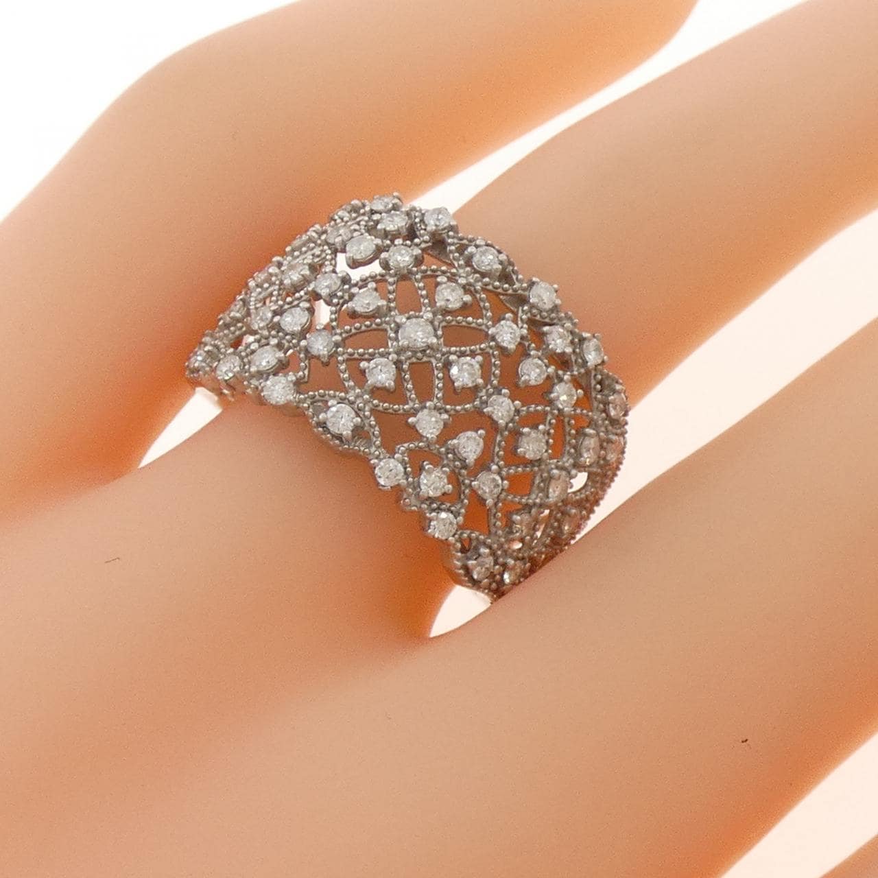 K18WG ダイヤモンド リング 0.55CT