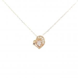 K18PG ハート ダイヤモンド ネックレス 0.05CT