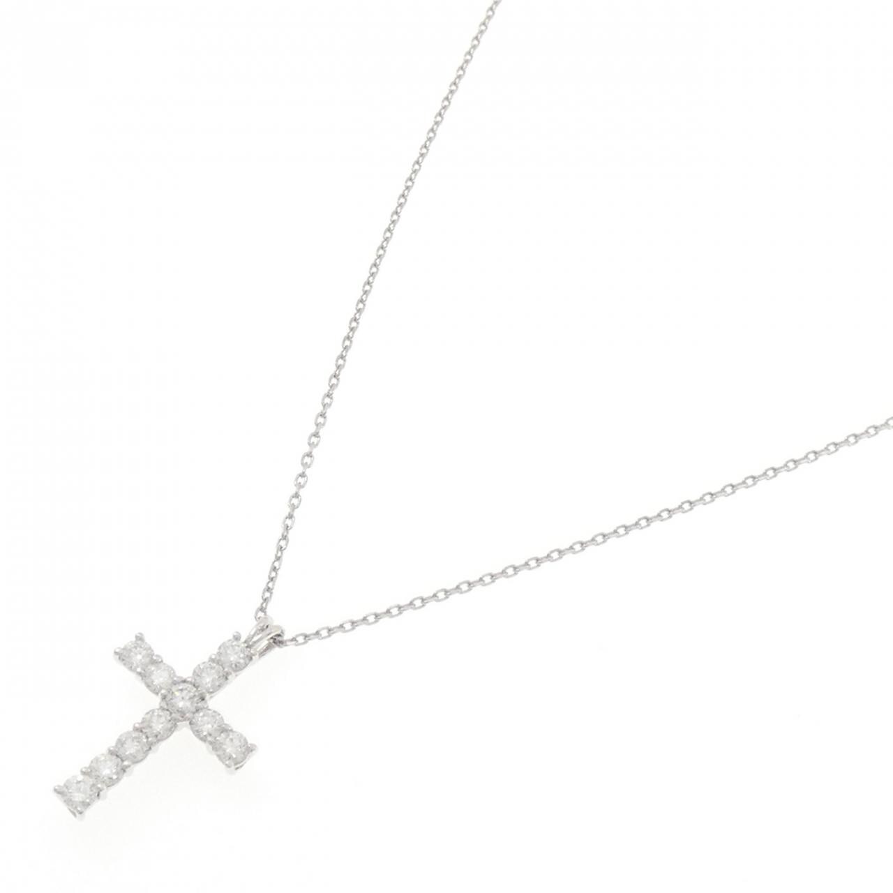 PT900/PT850 クロス ダイヤモンド ネックレス 1.00CT
