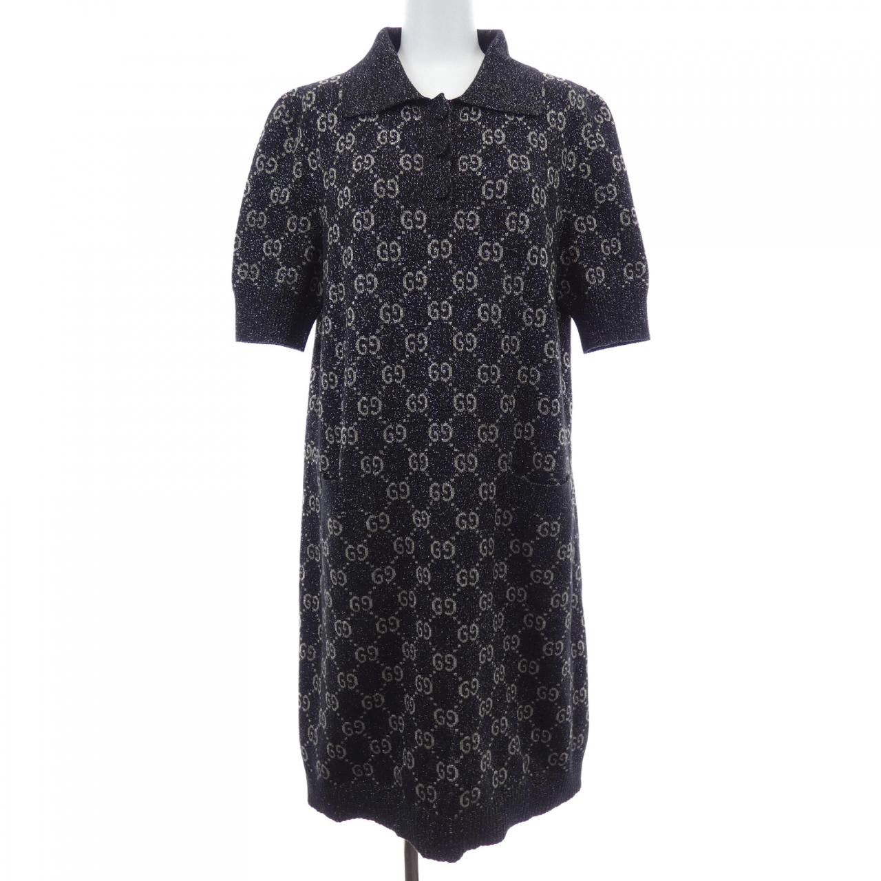 グッチ GUCCI ラメGGジャカード ポロドレス 678437 XKB54 ワンピース