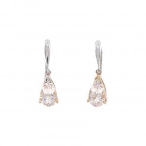 K18PG/K18WG モルガナイト ピアス 1.30CT