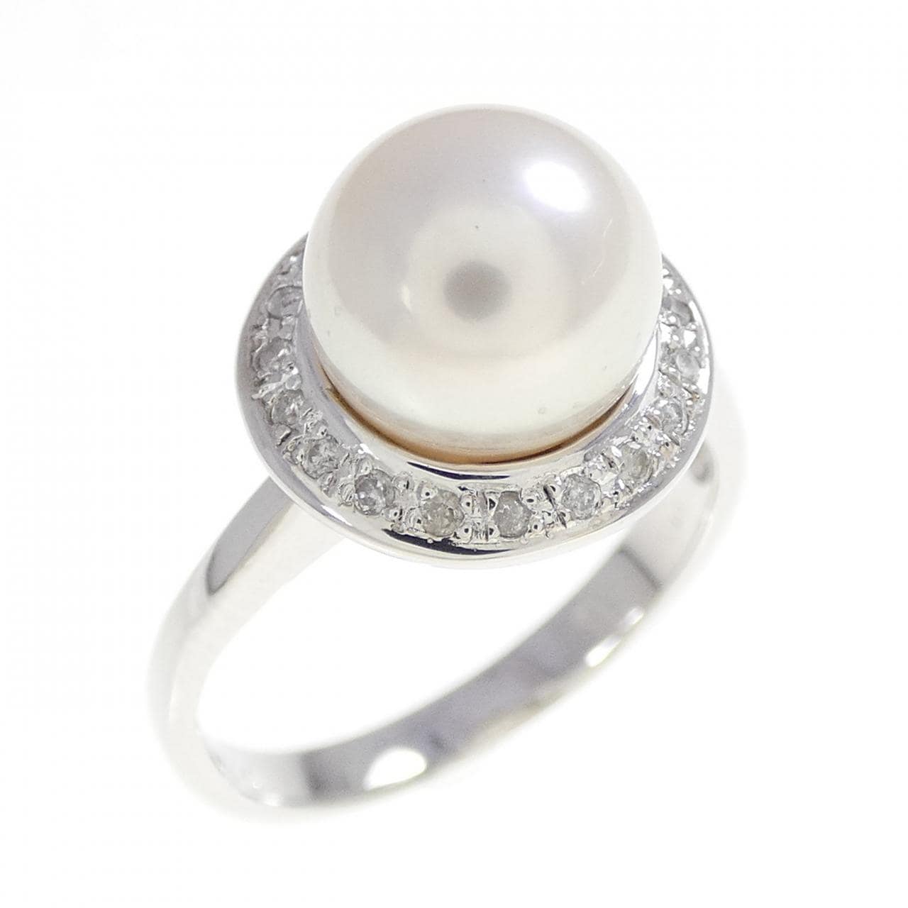 K18WG アコヤパール リング 8.3mm