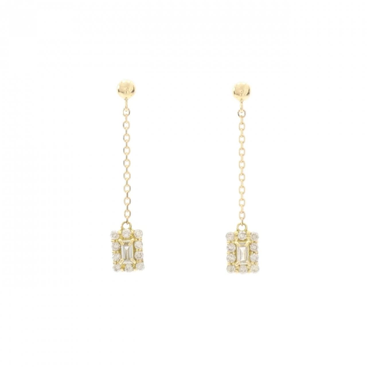 【新品】K18YG ダイヤモンド ピアス 0.20CT