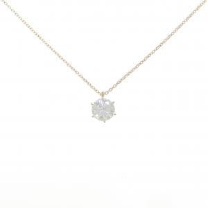 【リメイク】K18YG ソリティア ダイヤモンド ネックレス 1.035CT H I1 VG