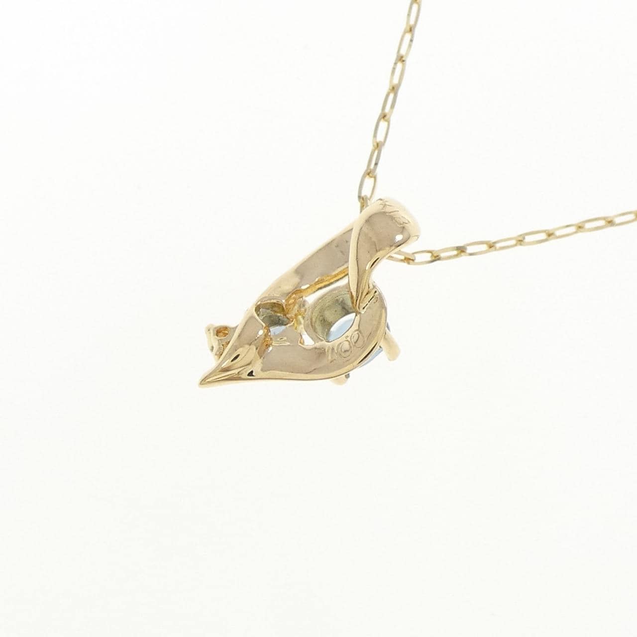 K18YG アクアマリン ネックレス