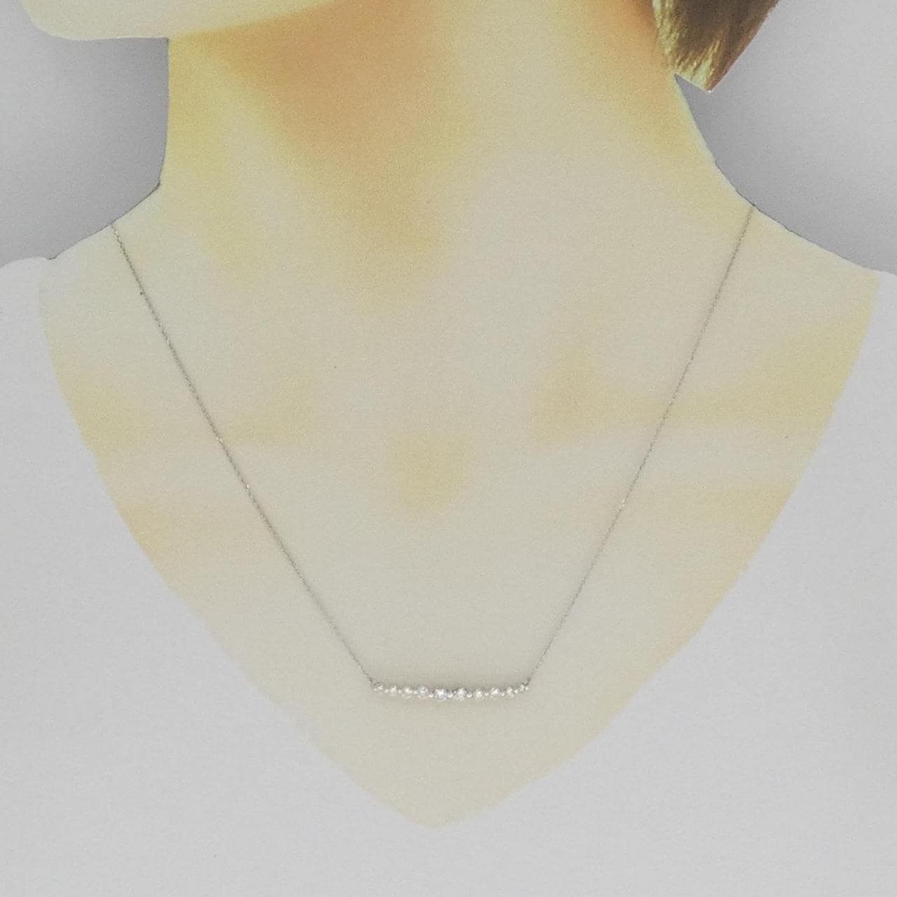 K18WG ダイヤモンド ネックレス 0.52CT