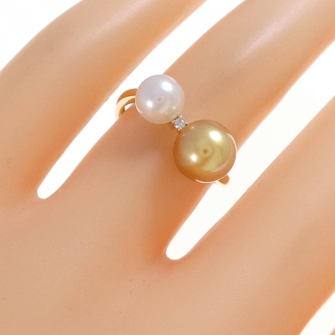 K18YG パール リング