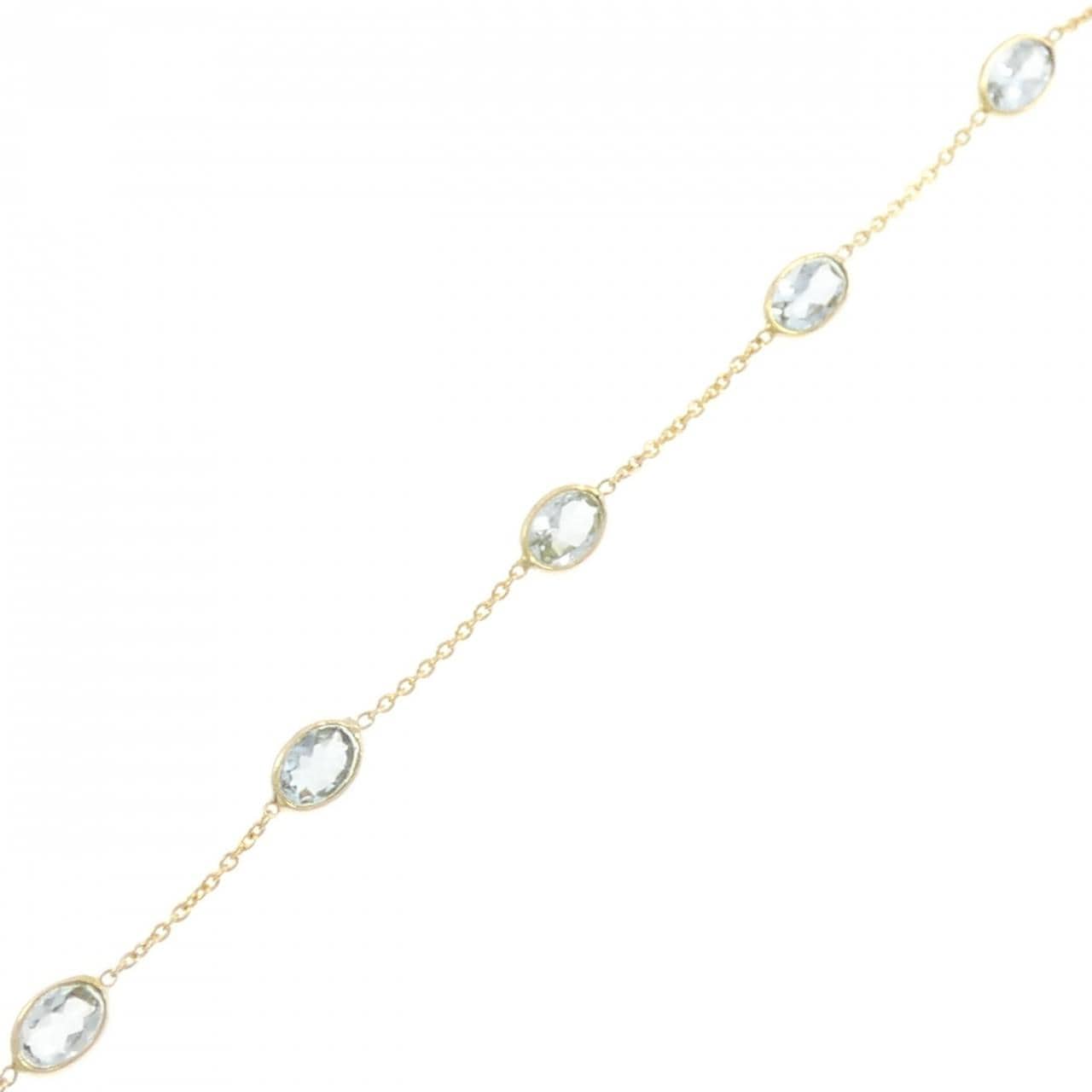 750YG アクアマリン ブレスレット