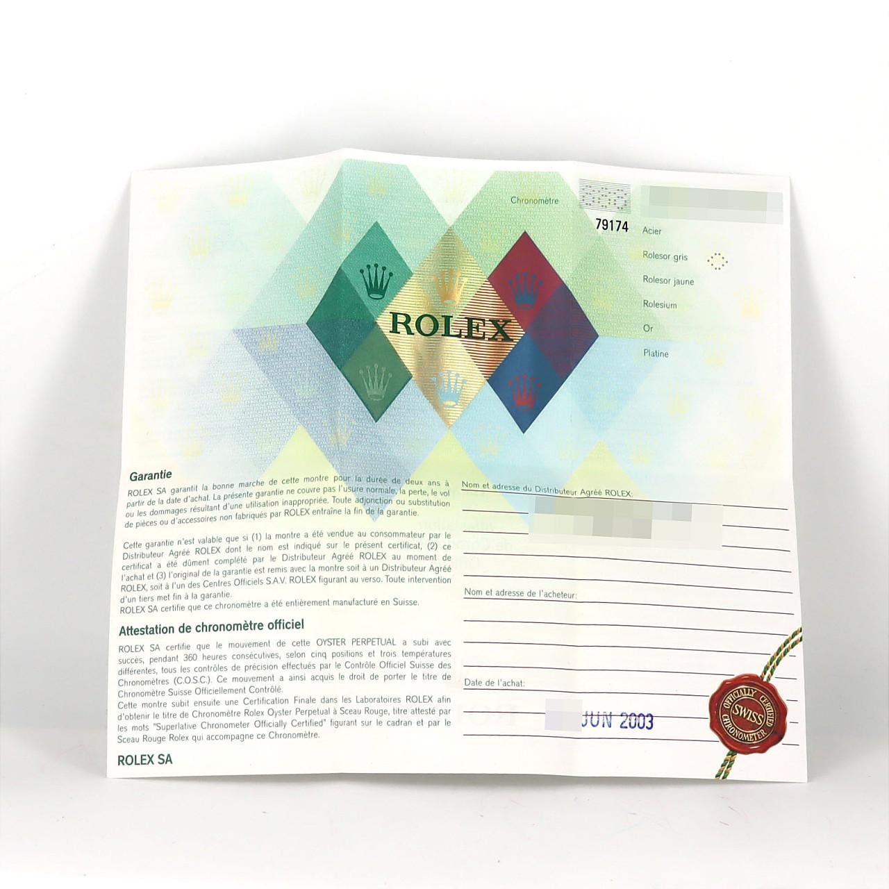 ロレックス デイトジャスト 79174NA SSxWG 自動巻 Y番