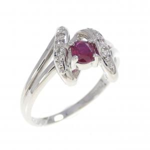 PT900 ルビー リング 0.21CT