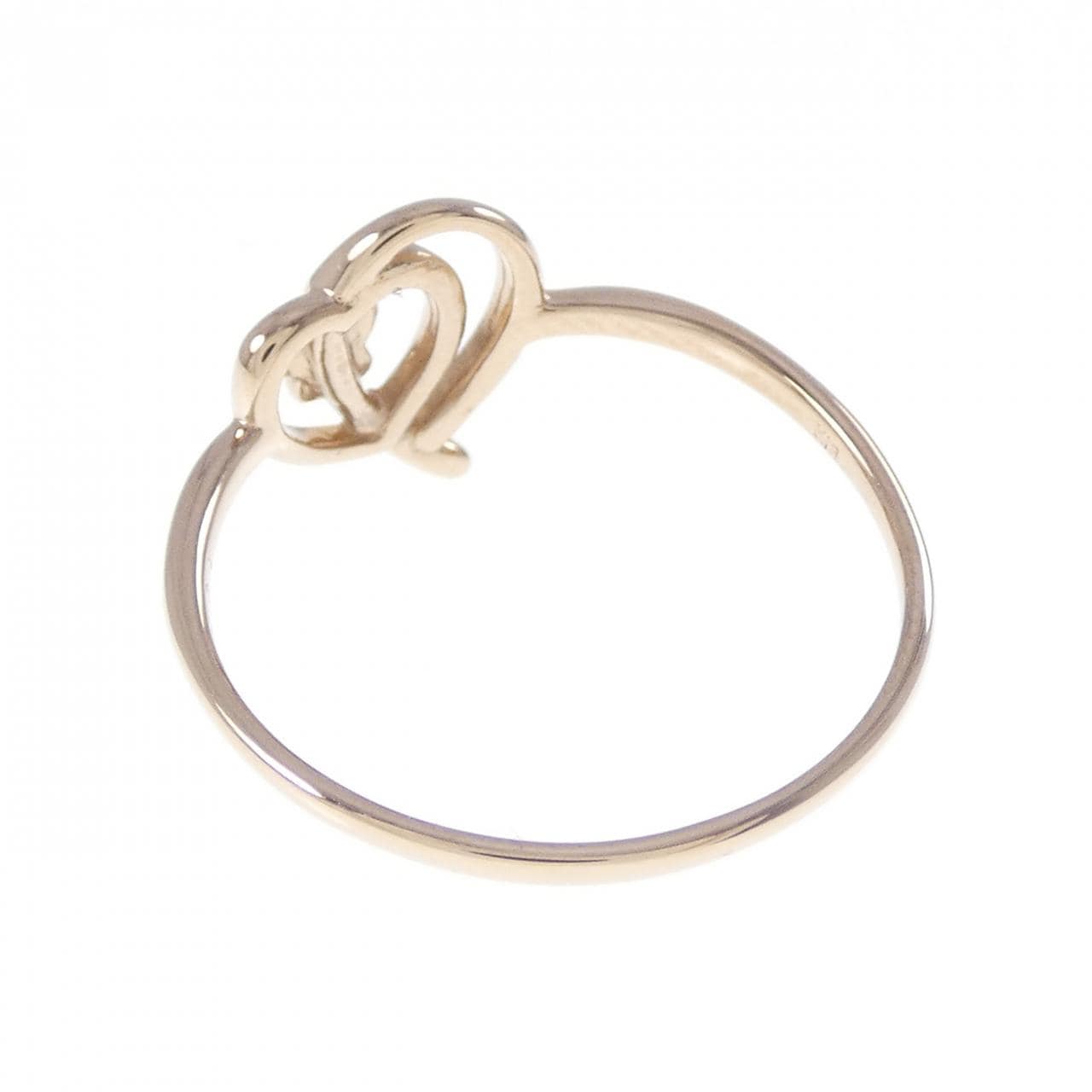 K18PG ハート ダイヤモンド リング 0.01CT