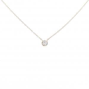 K18YG ソリティア ダイヤモンド ネックレス 0.10CT